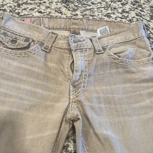 True Religion Men's Light Brown Relaxed Jeans